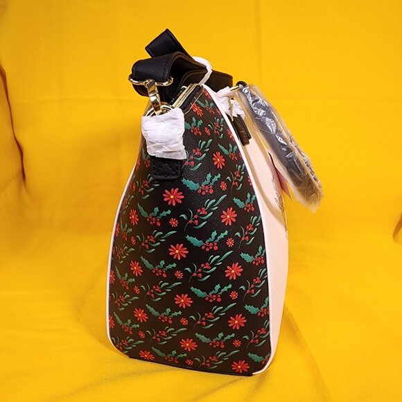 Loungefly Disney Princess Beauty And The Beast Belle Chip Holiday Satchel Bag - Picture 9 of 13